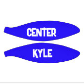 Mit Monogramm Name und Position in Blau/Weiß | Mini Basketball (Panele)