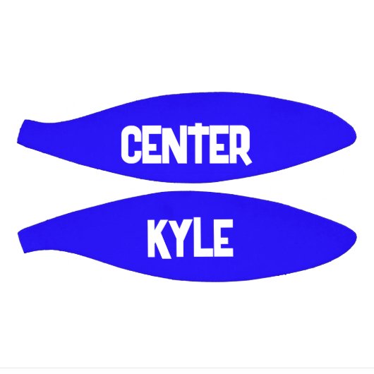 Mit Monogramm Name und Position in Blau/Weiß | Mini Basketball (Panele)