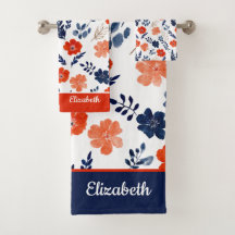 Mit Monogramm Name Wasserfarbenes Muster Elegante