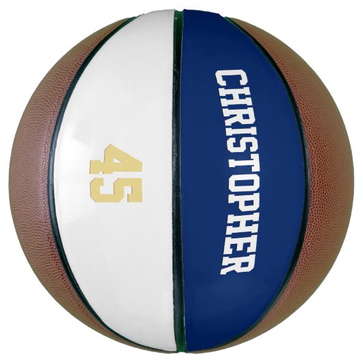 Mit Monogramm Namensnummer für den TeamClub Basketball (Vertikal)