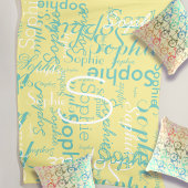 Mit Monogramm Namenstypografie Fleecedecke