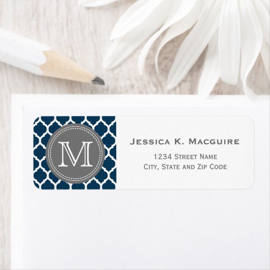 Mit Monogramm Navy Blue & Gray (Insitu)