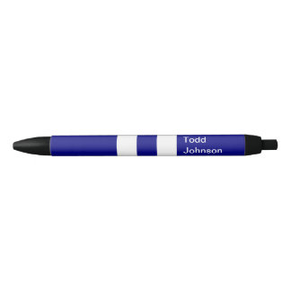 Mit Monogramm Navy Strip Pen Kugelschreiber