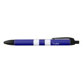 Mit Monogramm Navy Strip Pen Kugelschreiber (Oberseite)