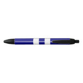 Mit Monogramm Navy Strip Pen Kugelschreiber (Rückseite)