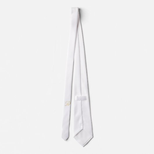 Mit Monogramm Neck Tie für Diner en Blanc Krawatte (Rückseite)