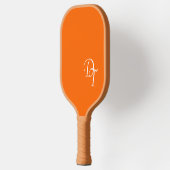 Mit Monogramm - Neonorange Pickleball Schläger (Links)
