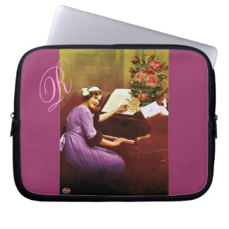 Mit Monogramm Neoprenschlauch mit Vintage-Image Laptopschutzhülle