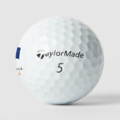 Mit Monogramm Neuseeland Flag & NZ Golf Balls Golfball (Logo)