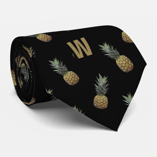 Mit Monogramm Niedliche Ananas Krawatte (Gerollt)