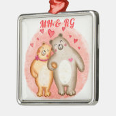 Mit Monogramm Niedliche Liebe Ornament Aus Metall (Links)