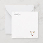 Mit Monogramm niedliche Weihnachtsbäume und Autobl Mitteilungskarte (Rückseite)