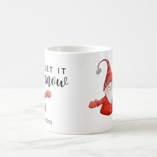 Mit Monogramm Niedlicher Gnome Weihnachten - Schne Kaffeetasse (Mittel)