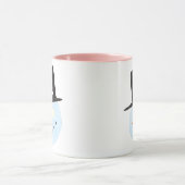 Mit Monogramm niedlicher Wasserfarbenschneemann si Tasse (Zentrum)