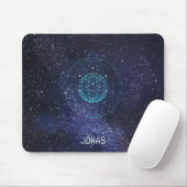 Mit Monogramm Night Sky Abstrakt Globe Mousepad (Mit Mouse)