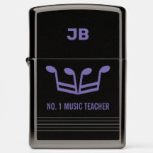Mit Monogramm No. 1 Musiklehrer Zippo Lighter