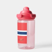 Mit Monogramm Norwegen, norwegische Flagge, Kinder Trinkflasche (Rückseite)