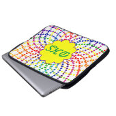 Mit Monogramm Notebook Laptopschutzhülle (Vorne Knopf)
