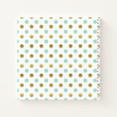 Mit Monogramm Notebook mit Gold- und Mini-Polka-Do Notizblock (Rückseite)