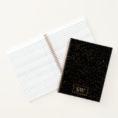 Mit Monogramm Notebook mit winzigen Gold Stars Notizblock (Innenseite)