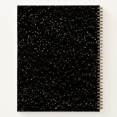 Mit Monogramm Notebook mit winzigen Gold Stars Notizblock (Rückseite)