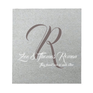 Mit Monogramm Notizblock