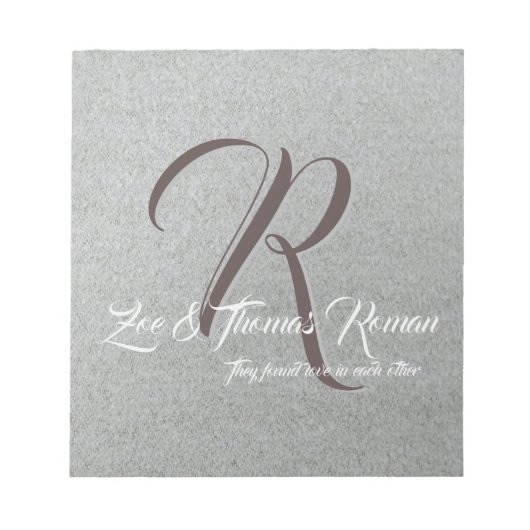 Mit Monogramm Notizblock (Vorderseite)