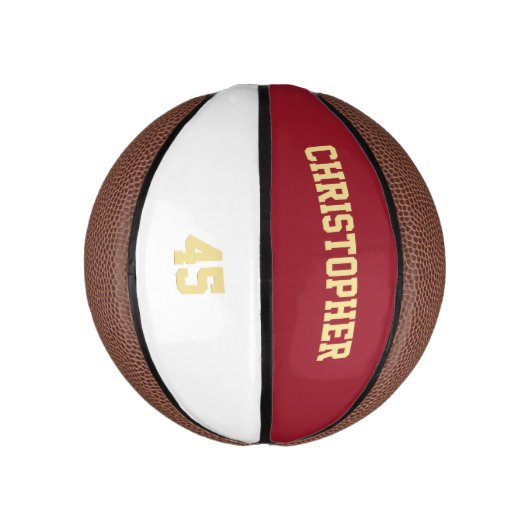 Mit Monogramm Nummer des TeamClubnamens des Spiele Mini Basketball (Vertikal)