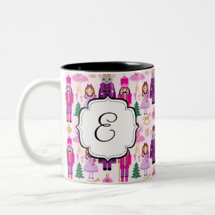 Mit Monogramm Nussknacker-Reihen-Tee-Kaffee-Tasse Zweifarbige Tasse