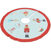 Mit Monogramm Nutcracker Ballet-Zeichen Polyester Weihnachtsbaumdecke (Schrägansicht)