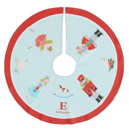 Mit Monogramm Nutcracker Ballet-Zeichen Polyester Weihnachtsbaumdecke