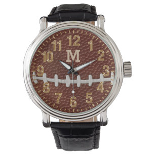 MIT MONOGRAMM oder Jersey-ZAHL Fußball-Uhren Armbanduhr