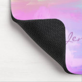 Mit Monogramm Ölfarben Pinselstriche Mousepad (Ecke)
