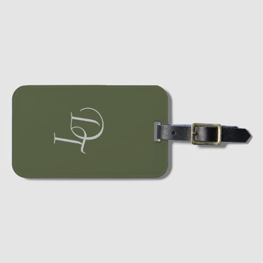 Mit Monogramm - Olivenöl Gepäckanhänger (Vorderseite (Horizontal))