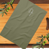Mit Monogramm - Olivenöl Geschirrtuch