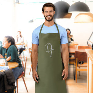Mit Monogramm - Olivenöl Schürze