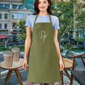 Mit Monogramm - Olivenöl Schürze