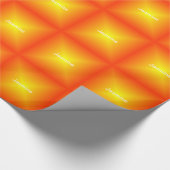 Mit Monogramm Orange Geschenkpapier (Ecke)