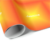 Mit Monogramm Orange Geschenkpapier (Rolleneckpunkt)