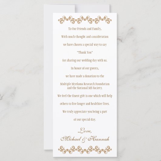 Mit Monogramm Orange Gold marokkanische Hochzeitsf (Vorderseite)