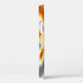 Mit Monogramm Orange Gray Metallic Fraktal Case-Mate iPhone Hülle (Rückseite / Rechts)