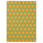 Mit Monogramm Orangefarbene Scheibe im grünen Hint Klemmbrett (Rückseite)