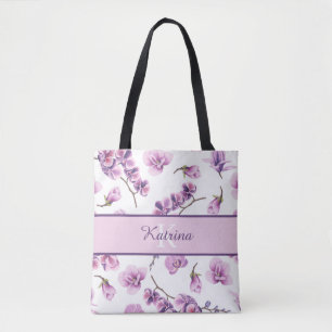 Mit Monogramm Orchid Tote Bag Tasche