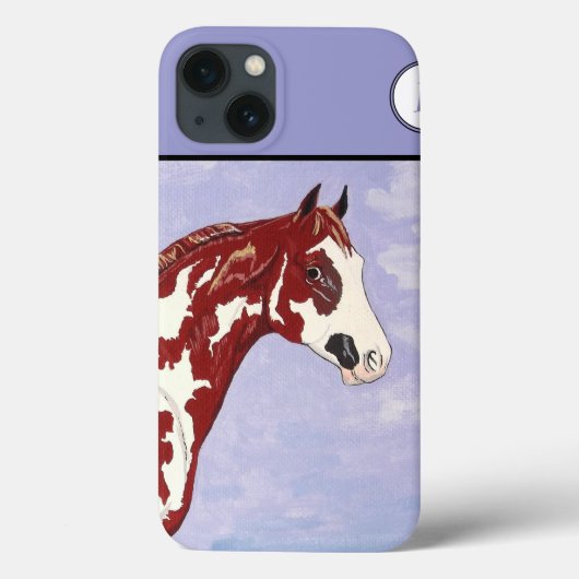 Mit Monogramm Overo Paint Horhead Case-Mate iPhone Hülle (Rückseite)