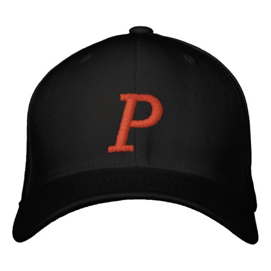 Mit Monogramm P einstellbare Cap Bestickte Baseballkappe (Vorderseite)