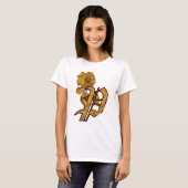 Mit Monogramm P Gold Peony T Shirt (Vorne ganz)