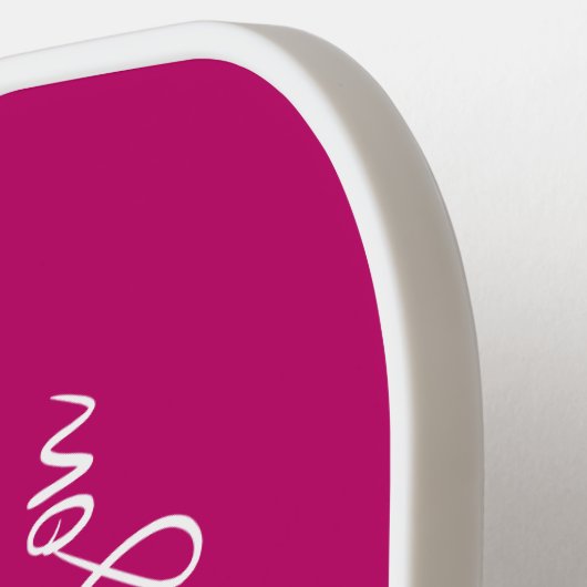 Mit Monogramm Paddel in Hot Pink Pickleball Schläger (Linke Seite)