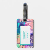 Mit Monogramm Palmbaum Gepäckanhänger (Rückseite vertikal)