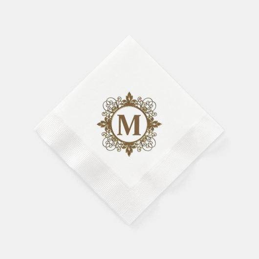 Mit Monogramm Paper Napkins Serviette (Ecke)