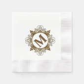 Mit Monogramm Paper Napkins Serviette (Vorderseite)